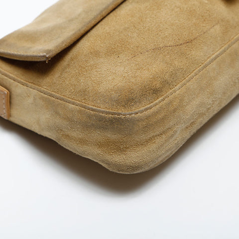 FENDI Suede manma bucket Shoulder Bag yellow WS20016