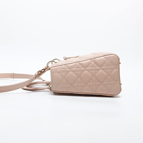 Christian Dior Ladies 2way Leather Medium Handbag pink WS20017