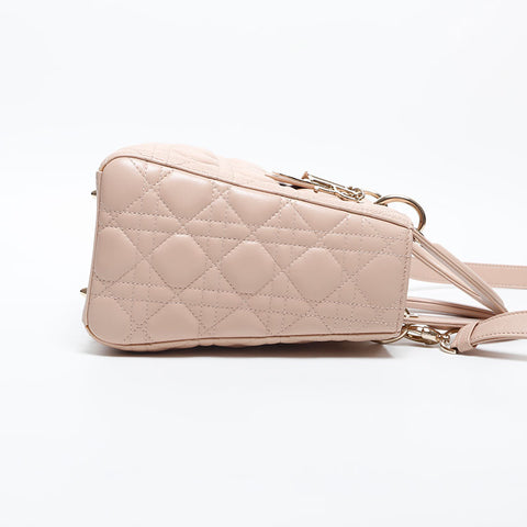 Christian Dior Ladies 2way Leather Medium Handbag pink WS20017