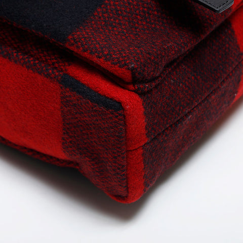 BURBERRY Wool Nova Check Shoulder Bag Red WS20018