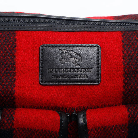 BURBERRY Wool Nova Check Shoulder Bag Red WS20018