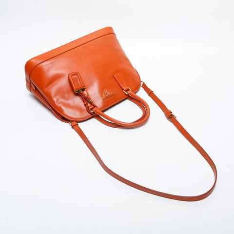 PRADA Saffiano 2way Handbag Orange WS20020
