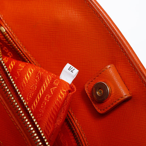 PRADA Saffiano 2way Handbag Orange WS20020