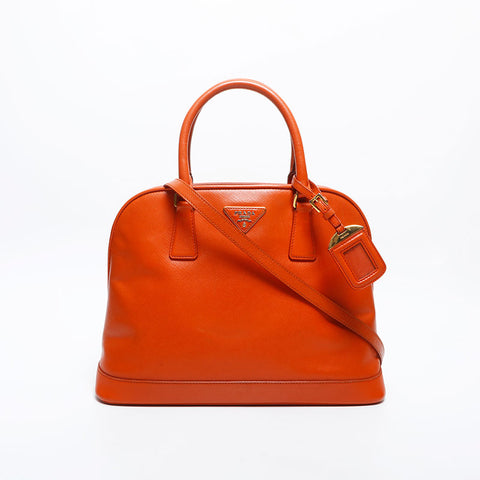 PRADA Saffiano 2way Handbag Orange WS20020
