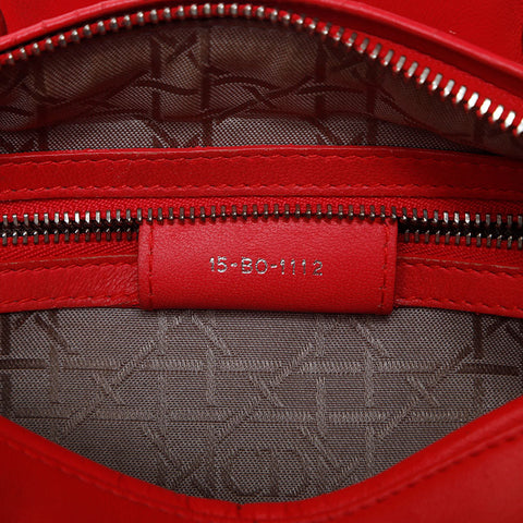 極美品 クリスチャンディオール Christian Dior レディ ディオール ミディアム 2way ハンドバッグ ピンク WS20021