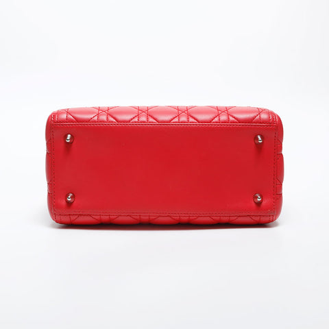 極美品 クリスチャンディオール Christian Dior レディ ディオール ミディアム 2way ハンドバッグ ピンク WS20021