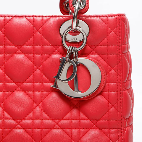 Christian Dior Lady Dior Medium 2way Handbag pink WS20021