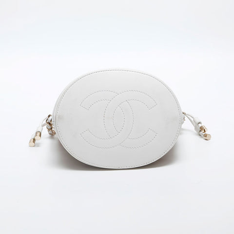 CHANEL 31st Series 2021 Leather Basket Bag Drawstring Bag Shoulder Bag white WS20022