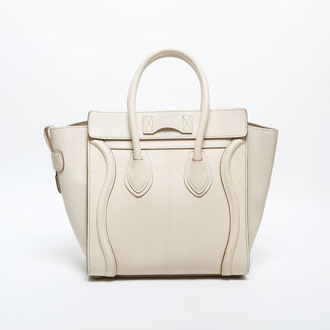 CELINE Luggage Leather Handbag white WS20023