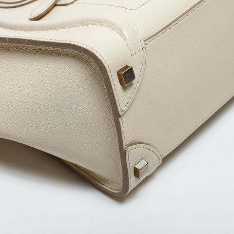 CELINE Luggage Leather Handbag white WS20023