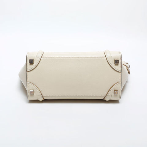 CELINE Luggage Leather Handbag white WS20023