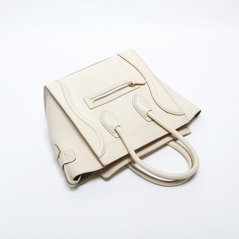 CELINE Luggage Leather Handbag white WS20023