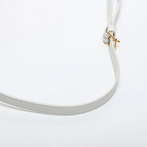 CELINE Leather Triomphe Shoulder Bag white WS20024