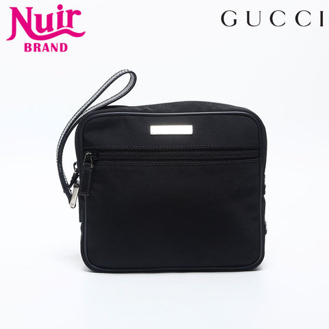 GUCCI Nylon pouch Handbag black WS20026