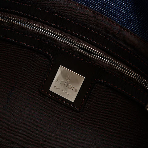 フェンディ FENDI デニム マンマバケット ハンドバッグ ネイビー WS20027