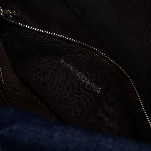フェンディ FENDI デニム マンマバケット ハンドバッグ ネイビー WS20027