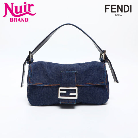 フェンディ FENDI デニム マンマバケット ハンドバッグ ネイビー WS20027