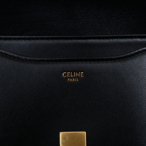 セリーヌ CELINE スモールブザス レザー セーズ16 ショルダーバッグ ブラック WS20030