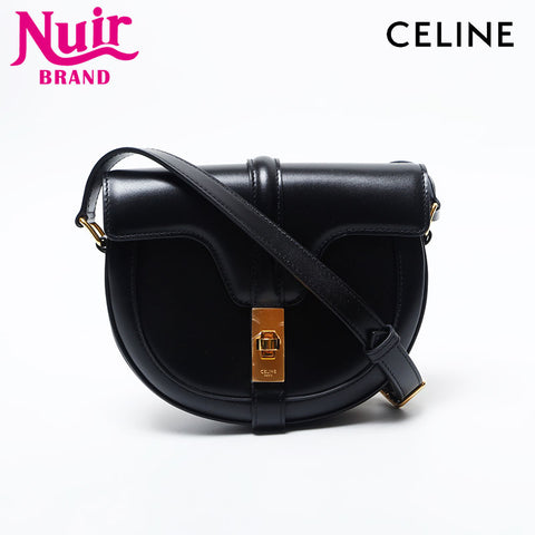 セリーヌ CELINE スモールブザス レザー セーズ16 ショルダーバッグ ブラック WS20030