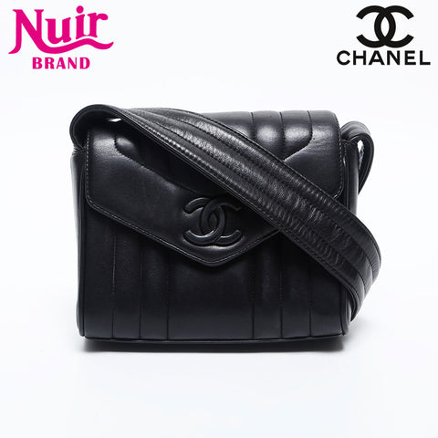 シャネル CHANEL 3番台 ラムスキン マドモアゼル 1994-1999 ショルダーバッグ ブラック WS20032