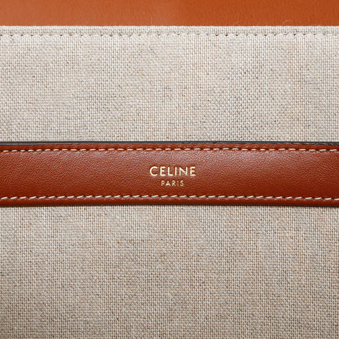 CELINE Teen Soft 16 Medium Canvas Shoulder Bag Brown WS20033
