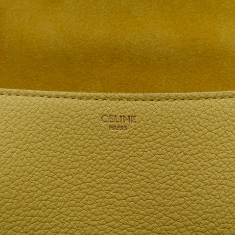 CELINE Teen Soft 16 Leather Shoulder Bag yellow WS20034