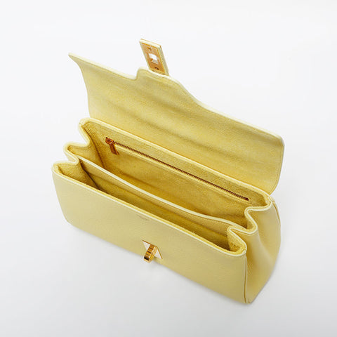 CELINE Teen Soft 16 Leather Shoulder Bag yellow WS20034