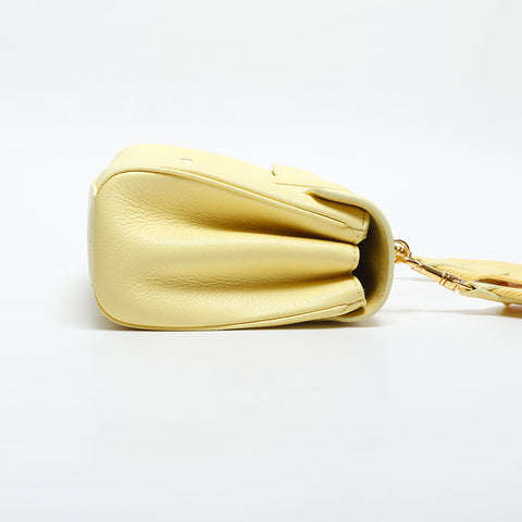 CELINE Teen Soft 16 Leather Shoulder Bag yellow WS20034