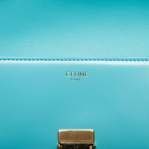 CELINE Leather Triomphe Claude Shoulder Bag green WS20037