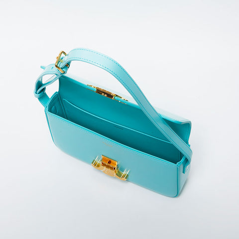 CELINE Leather Triomphe Claude Shoulder Bag green WS20037