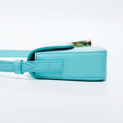 CELINE Leather Triomphe Claude Shoulder Bag green WS20037