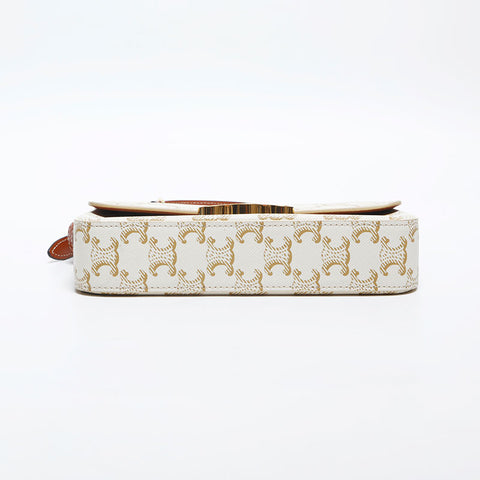 CELINE Claude Macadam Shoulder Bag white WS20038