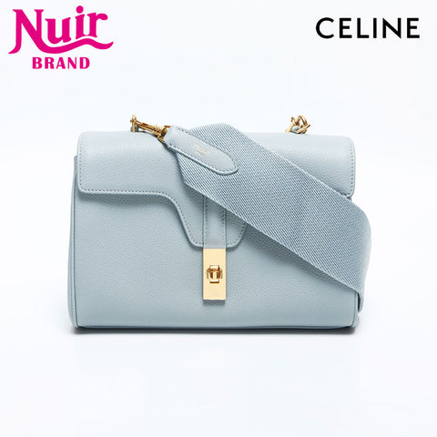 CELINE Teen Soft 16 Leather Shoulder Bag blue WS20039
