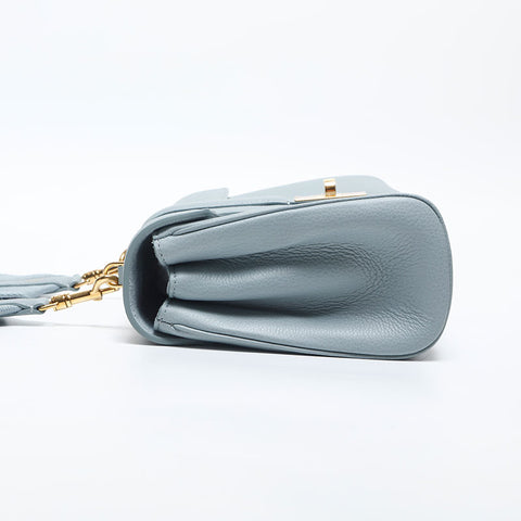 CELINE Teen Soft 16 Leather Shoulder Bag blue WS20039