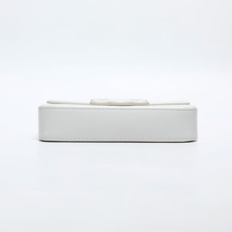 CELINE Leather Triomphe Shoulder Bag white WS20040
