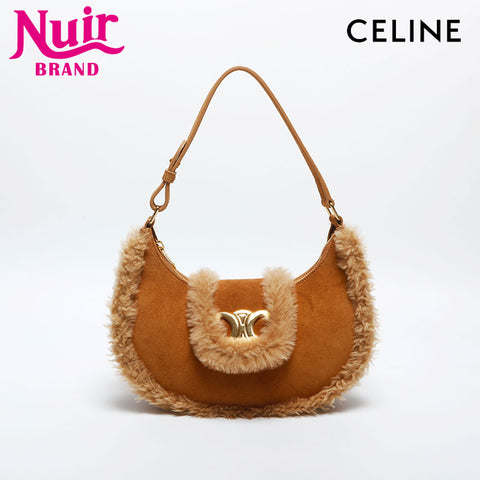 CELINE Mouton Triomphe Ava Shoulder Bag beige WS20041