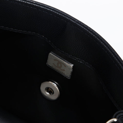 CHANEL IC Plate 6.7" Mini Flap Bag Shoulder Bag black WS20042