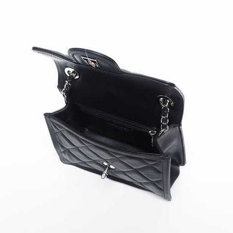 CHANEL IC Plate 6.7" Mini Flap Bag Shoulder Bag black WS20042