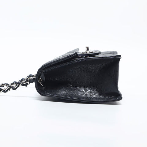 CHANEL IC Plate 6.7" Mini Flap Bag Shoulder Bag black WS20042