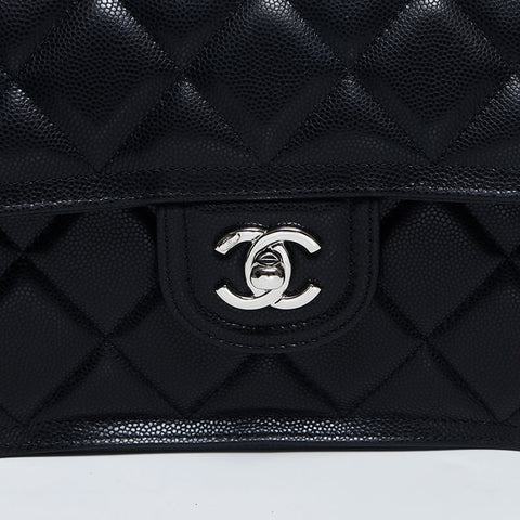 未使用保管品 シャネル CHANEL IC プレート 17cm ミニ フラップバッグ ショルダーバッグ  ブラック WS20042