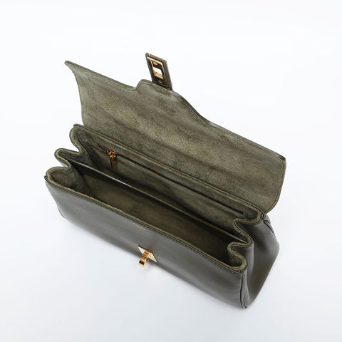 CELINE Teen Soft 16 Leather Shoulder Bag green WS20044