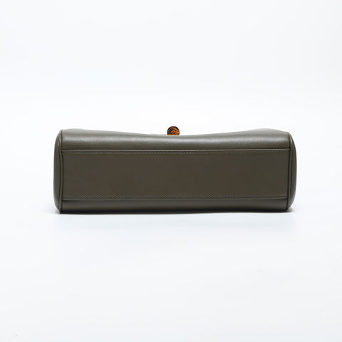 CELINE Teen Soft 16 Leather Shoulder Bag green WS20044