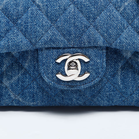 CHANEL 30s 2020-2021 Denim Mini Matelasse Shoulder Bag blue WS20046
