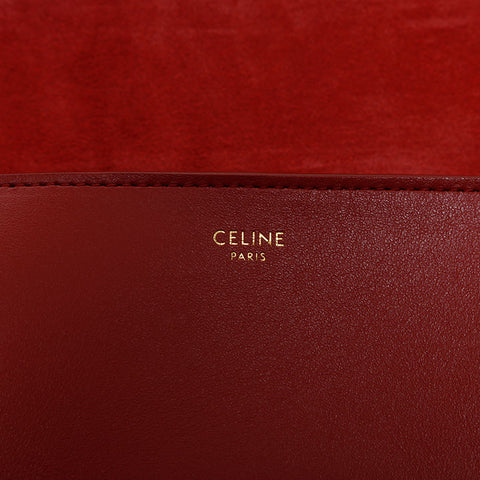 セリーヌ CELINE レザー ミニ トリオンフ フォルコ ショルダーバッグ レッド WS20049
