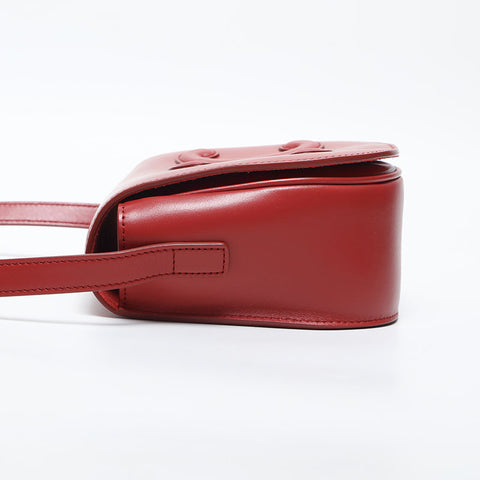 セリーヌ CELINE レザー ミニ トリオンフ フォルコ ショルダーバッグ レッド WS20049