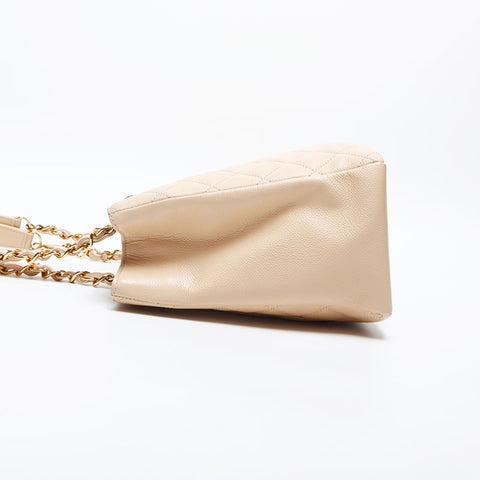 CHANEL 16th 2012-2013 Caviar Skin Shopping GST Big COCO Mark Shoulder Bag beige WS20050