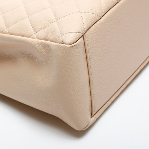 CHANEL 16th 2012-2013 Caviar Skin Shopping GST Big COCO Mark Shoulder Bag beige WS20050