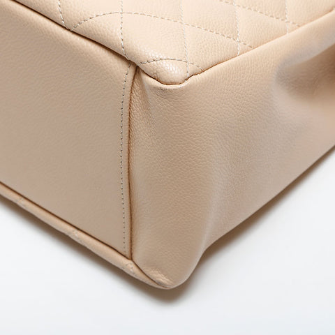 CHANEL 16th 2012-2013 Caviar Skin Shopping GST Big COCO Mark Shoulder Bag beige WS20050