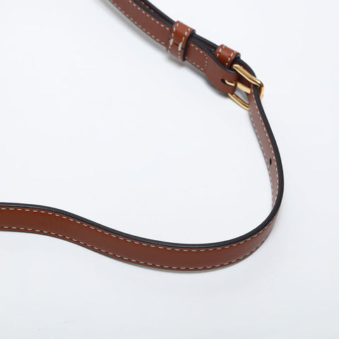 CELINE Leather Mini Triomphe Shoulder Bag Brown WS20052
