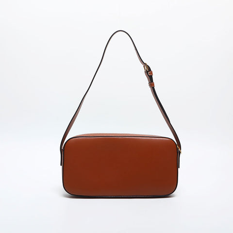 CELINE Leather Mini Triomphe Shoulder Bag Brown WS20052